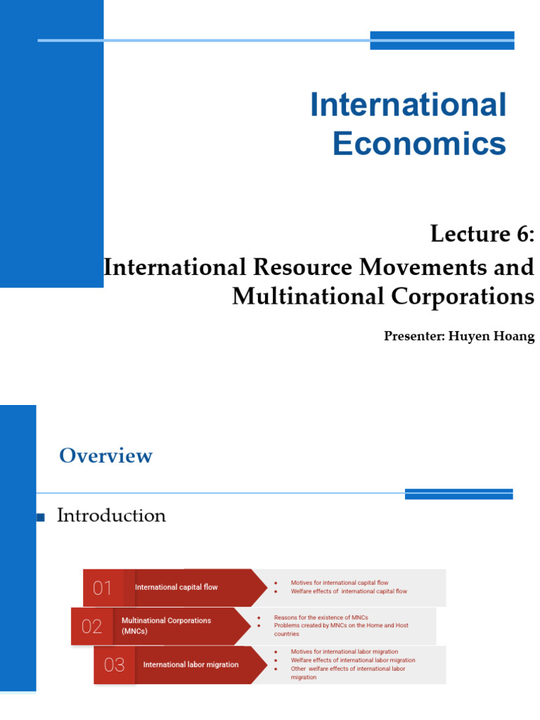 IE - Lecture 6 - Resources Movement and MNCs | PDF | Multinational ...