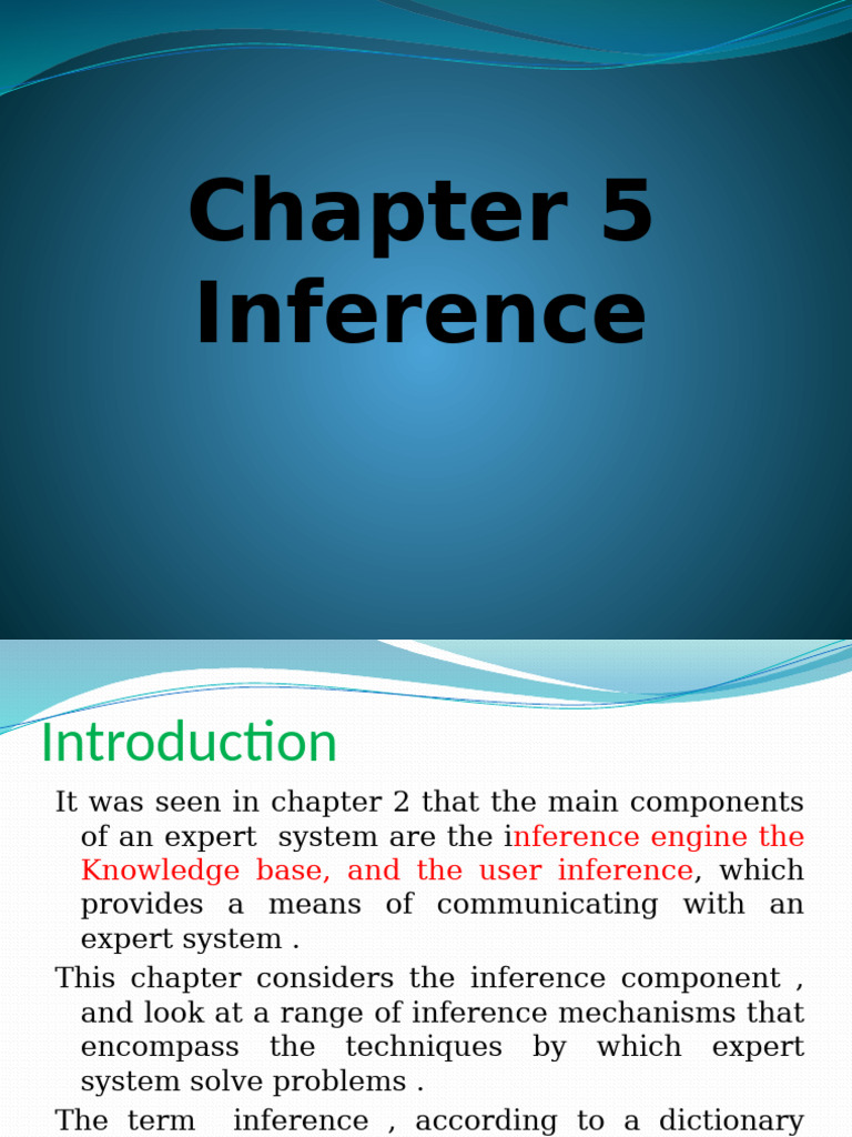 Inference Mechanisms in Expert Systems | PDF | Inference | Deductive ...
