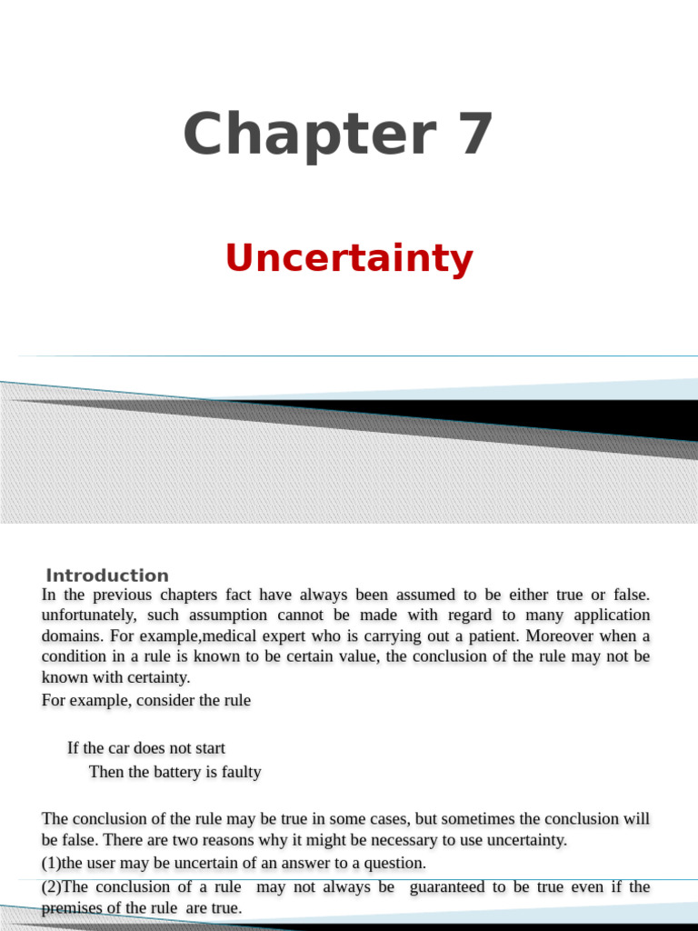 Understanding Uncertainty in Reasoning | PDF | Uncertainty | Theory