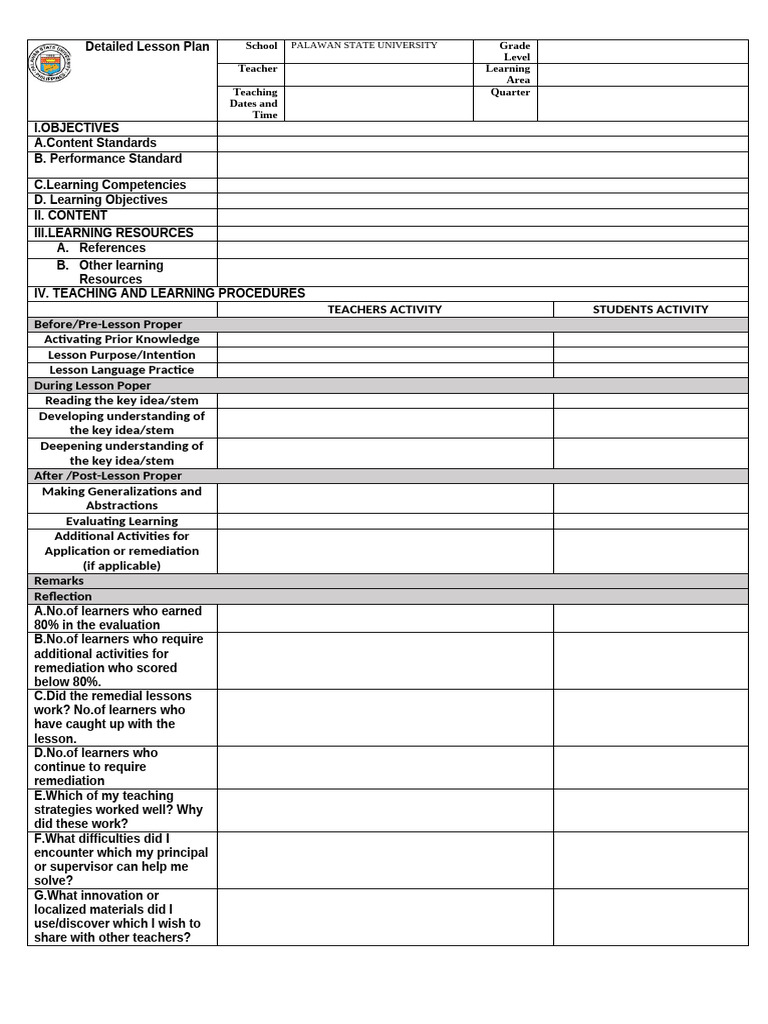 Detailed Lesson Plan 2025 LAYOUT | PDF