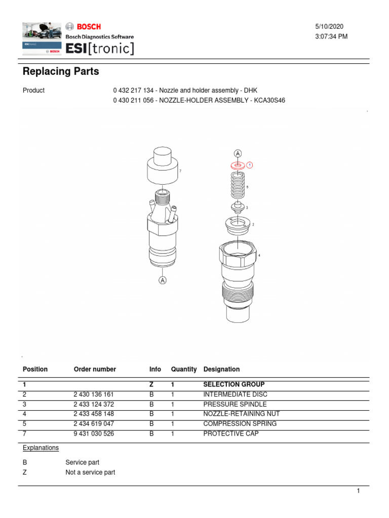 Nozzle Holder Assembly Replacement Guide | PDF