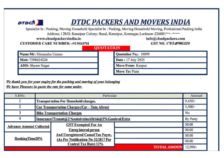 DTDC | PDF