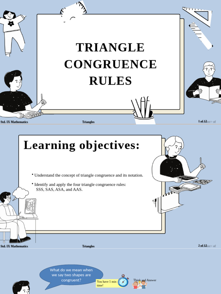 Triangle Congruence Rules Explained | PDF | Elementary Geometry ...