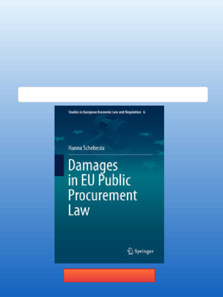 Damages in EU Public Procurement Law 1st Edition Hanna Schebesta All ...