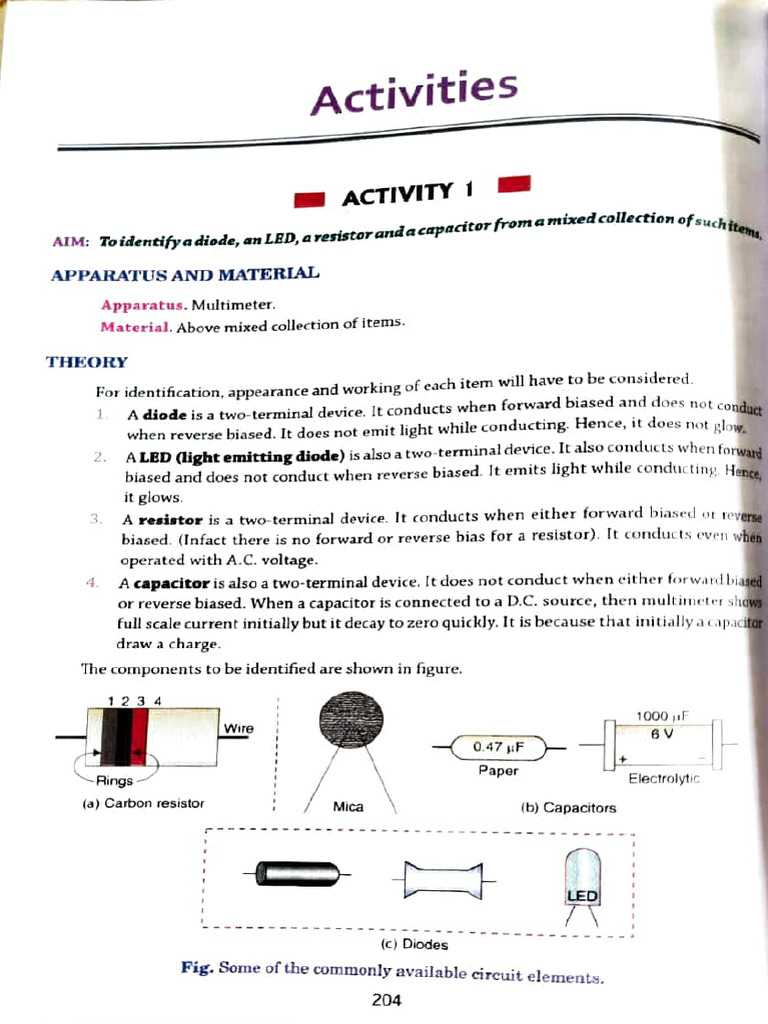 Identify Diode, LED, Resistor, Capacitor | PDF | Capacitor | Diode