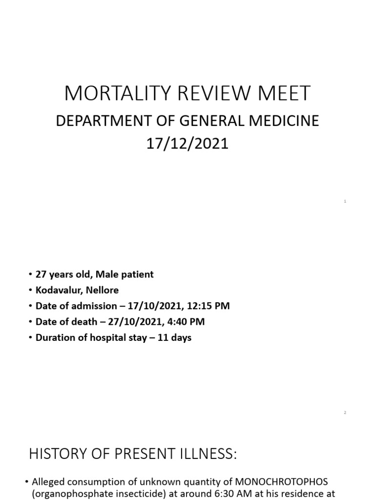 17.12.21mortality Review Meet 1 | PDF | Blood Plasma | Cardiopulmonary ...