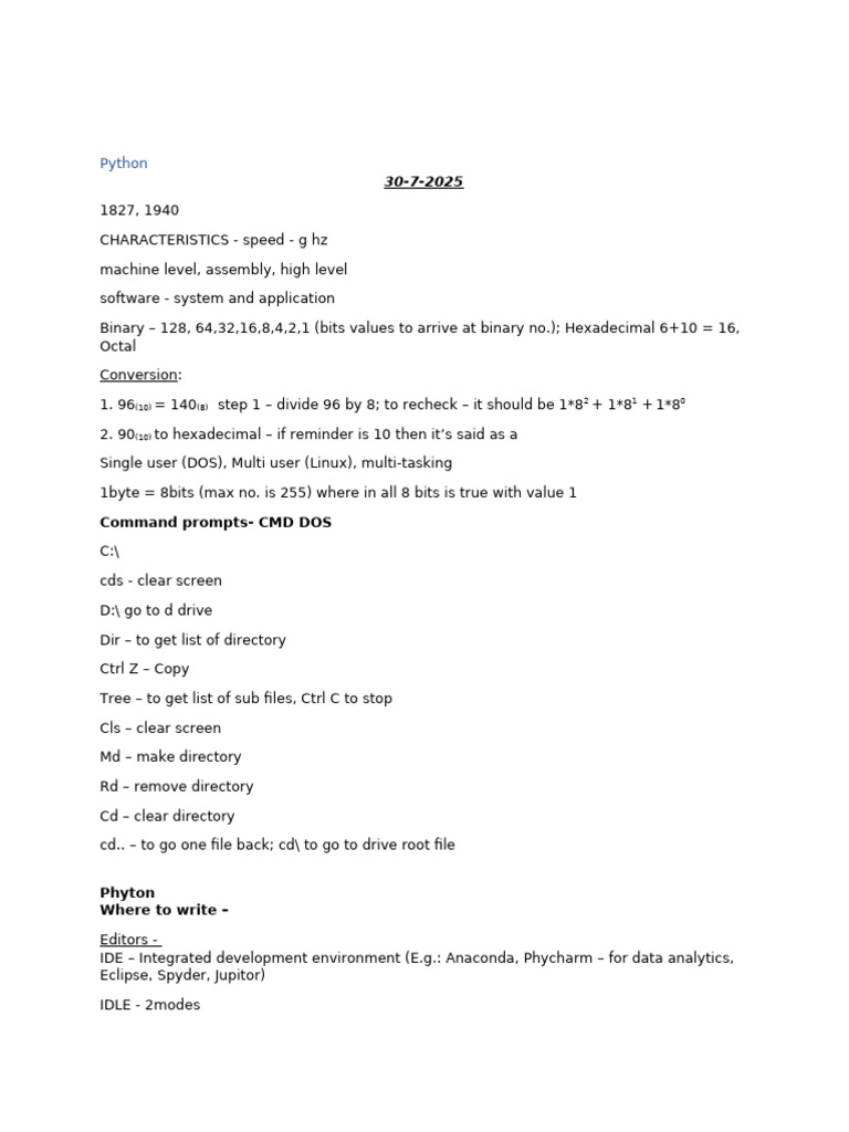 Python Programming Basics and Concepts | PDF | Computer File | Boolean ...