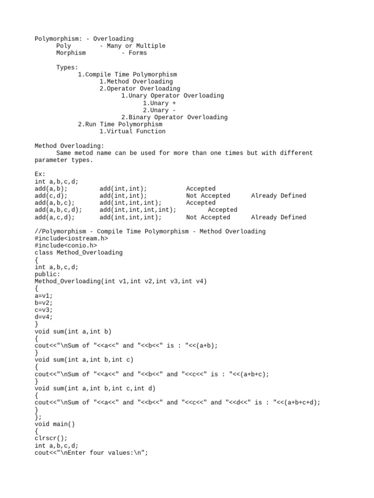 29 07 25 Polymorphism | PDF