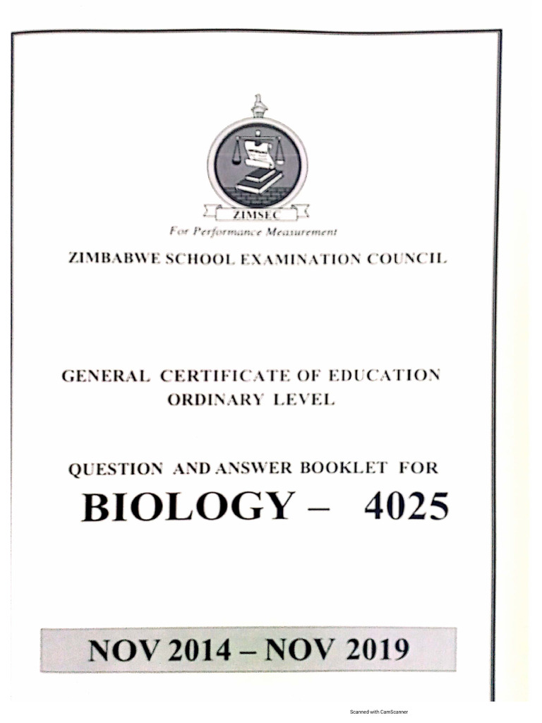 Zimsec Biology GreenBK | PDF