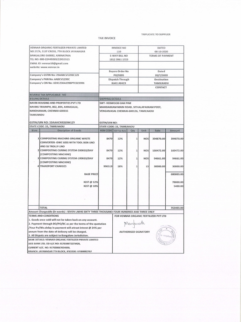 OWC System Invoice | PDF