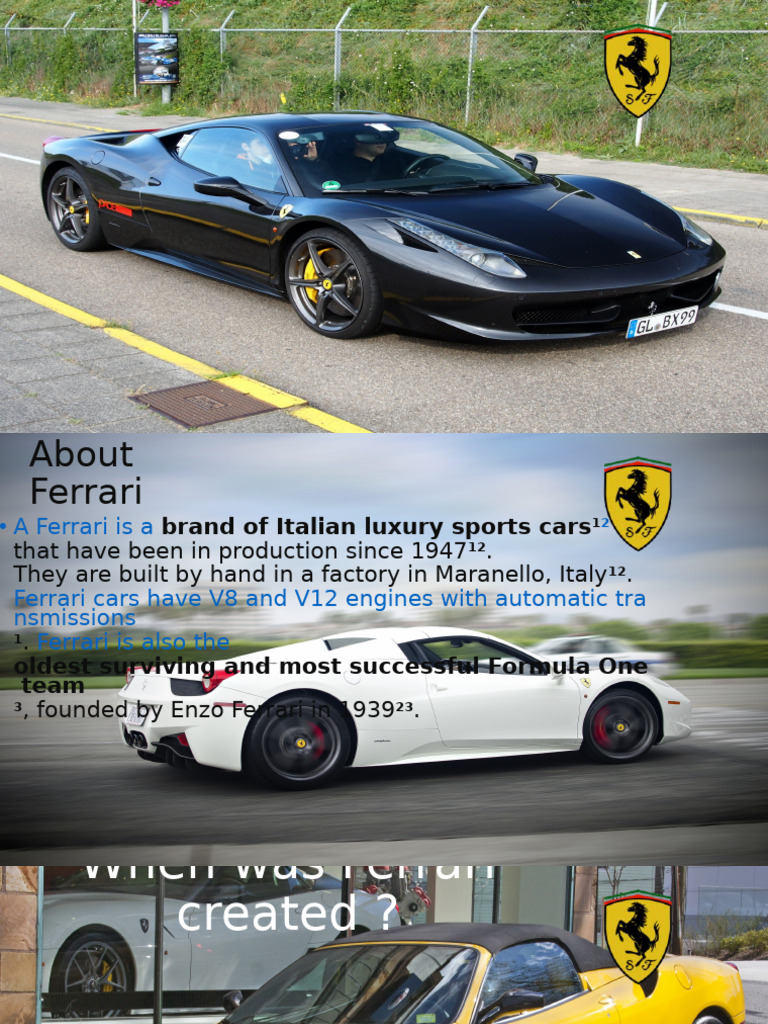 Ferrari: History, Ownership, and Models | PDF