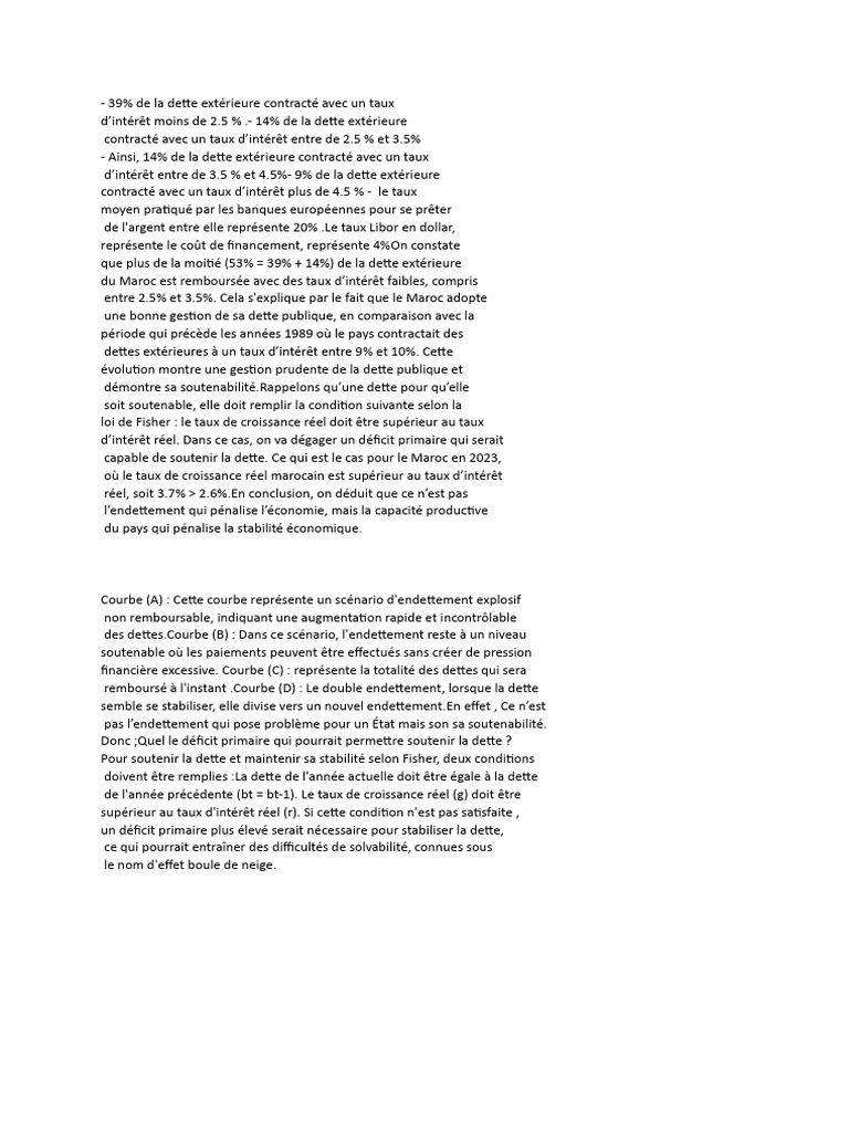 Gestion de la dette extérieure du Maroc | PDF | Dette publique | Dettes
