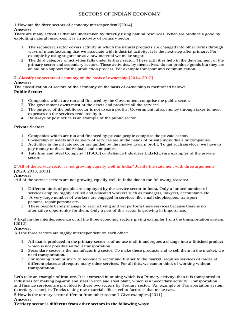 Overview of Indian Economic Sectors | PDF | Employment | Gross Domestic ...