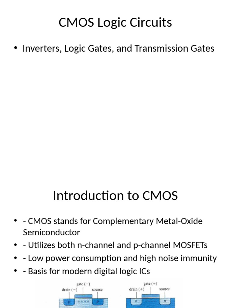 Overview of CMOS Logic Circuits | PDF
