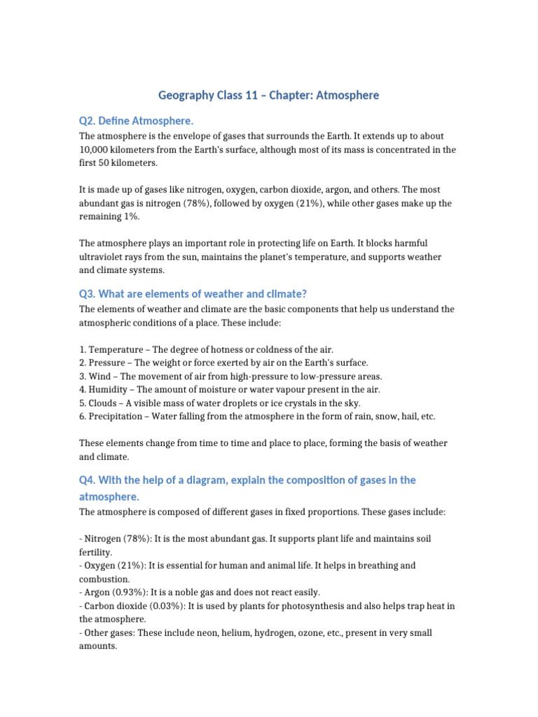 Understanding Earth's Atmosphere and Weather | PDF | Atmosphere Of ...