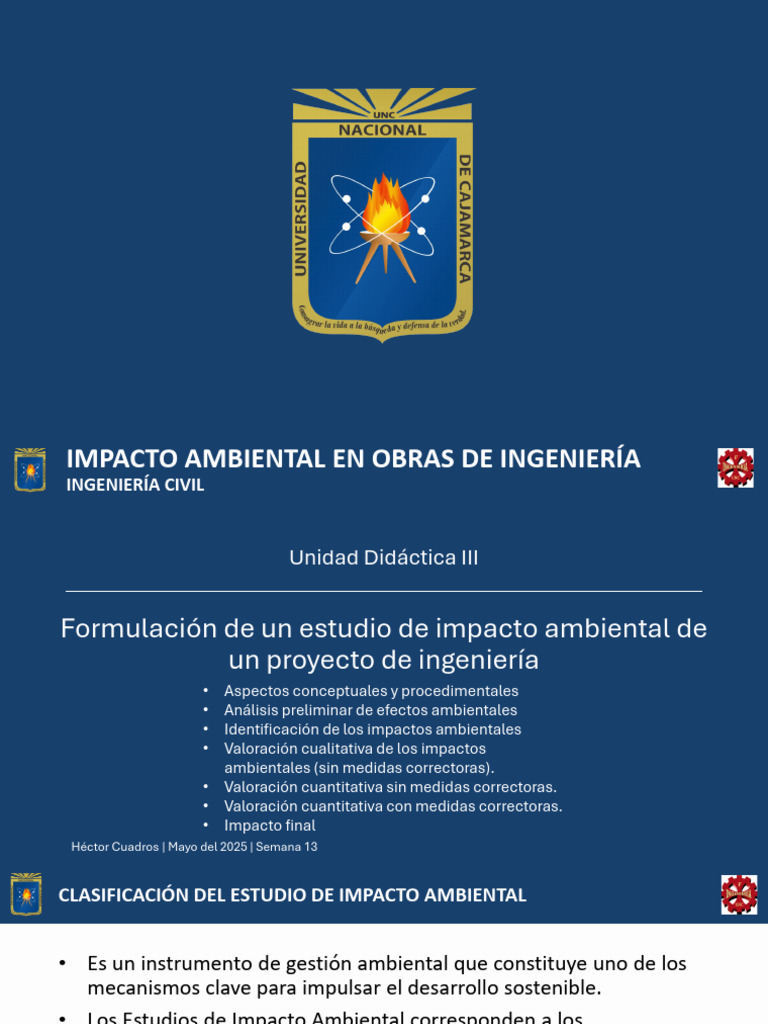 Estudio de Impacto Ambiental en Ingeniería | PDF | Evaluación de ...