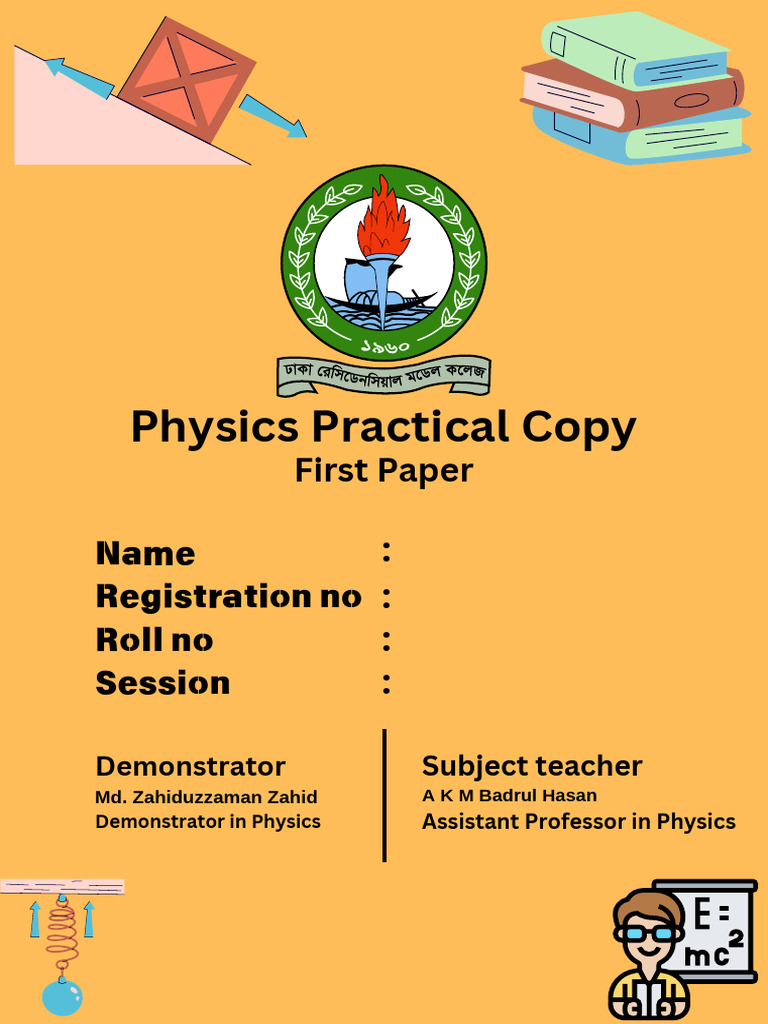 Physics Practical Cover | PDF