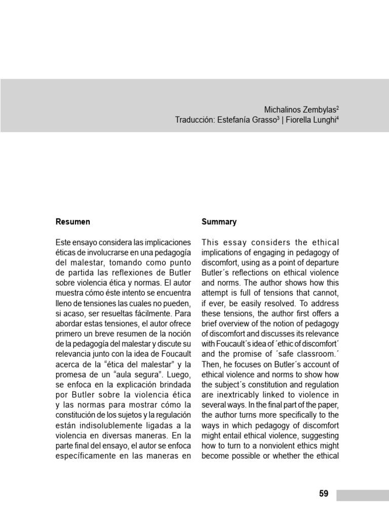 Ética y tensiones en la pedagogía del malestar | PDF | Enseñando ...