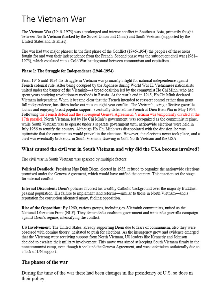Vietnam War | PDF | Viet Cong | Vietnam War