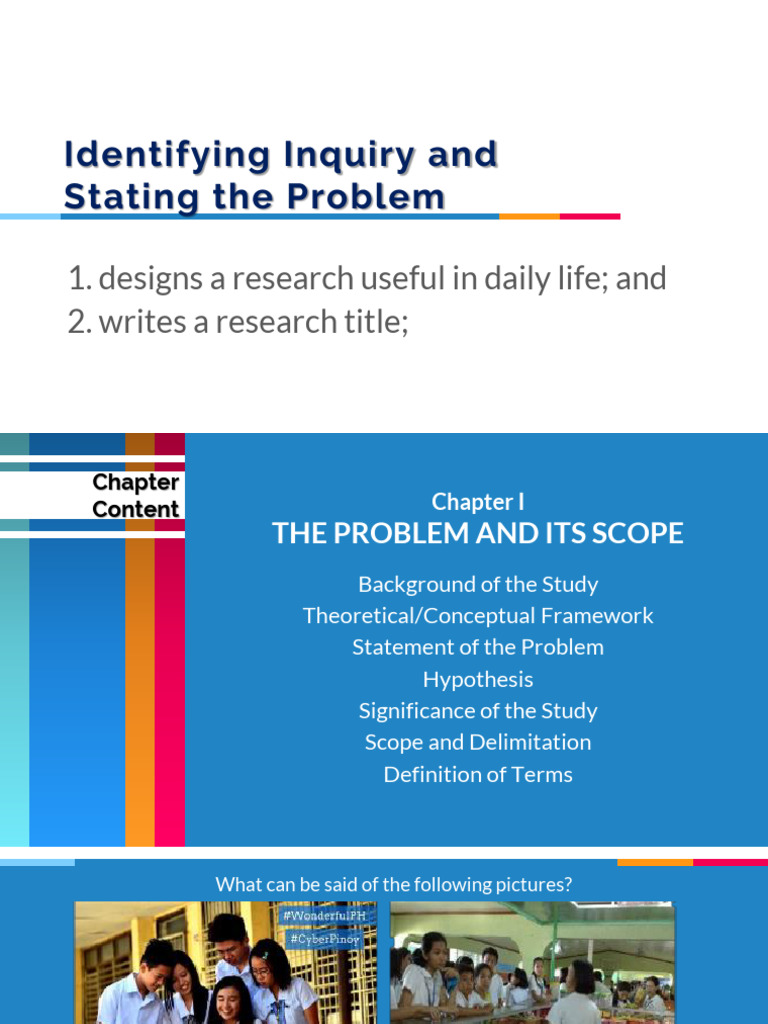 Research Inquiry and Problem Statement | PDF | Science | Methodology