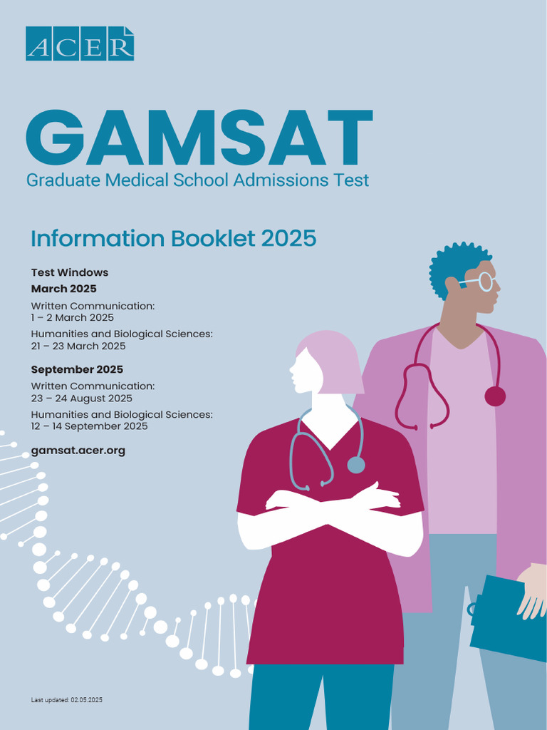 GAMSAT 2025 Exam Dates and Details | PDF | Science | Thought