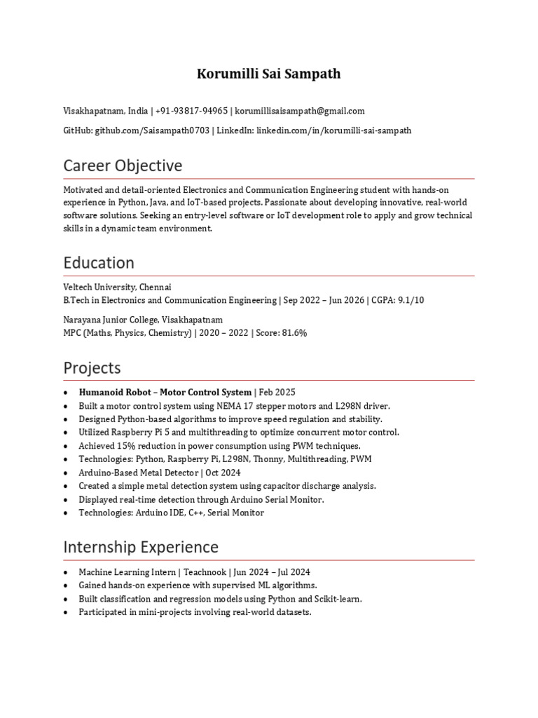 Electronics Engineering Student Profile | PDF | Machine Learning | Matlab