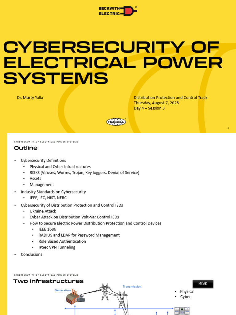 Cybersecurity in Electric Power Systems | PDF | Malware | Radius