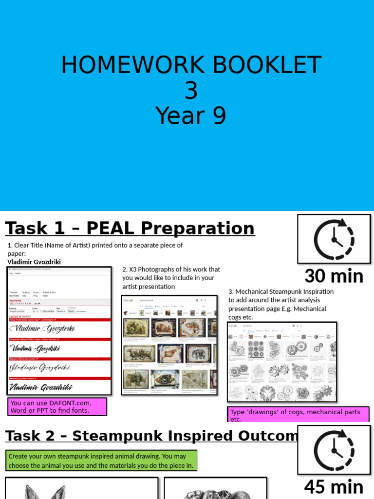 Homework Booklet 3 4 | PDF