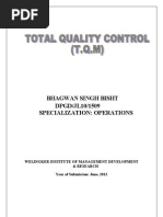 Download Project Report on Total Quality Management 5 by Bhagwan Singh Bisht SN90405561 doc pdf