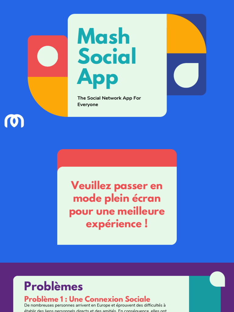 Application Mash : Réseau Social Innovant | PDF | Réseautage social