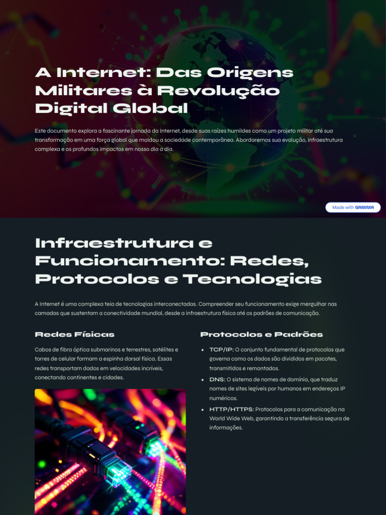 Evolução e Impactos da Internet | PDF | Internet | Rede de computadores