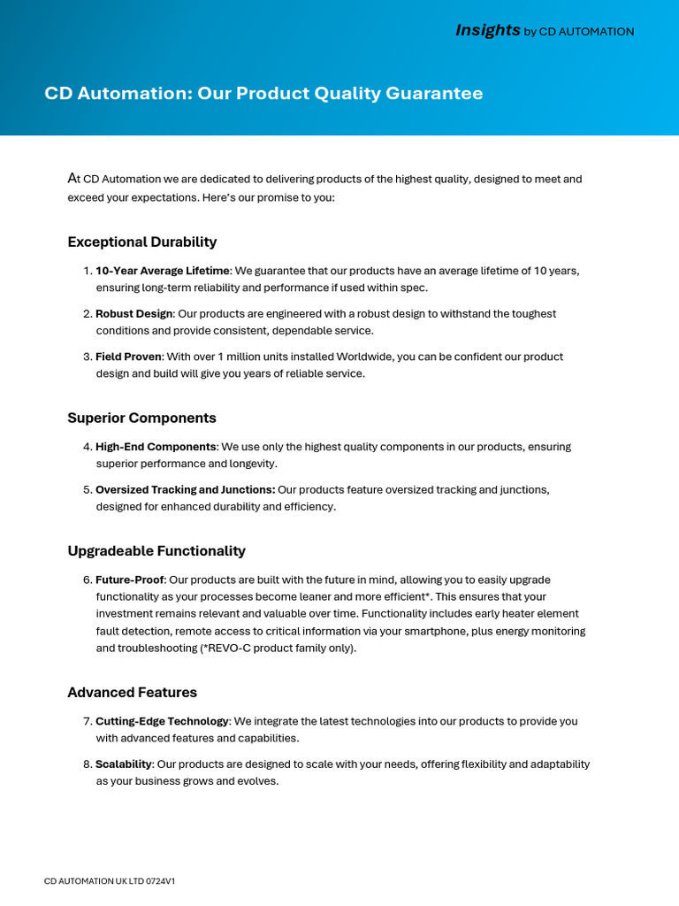 CD Automation Product Quality Assurance | PDF | Automation ...