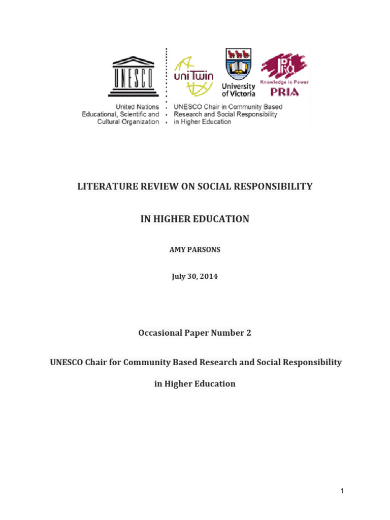 Social Responsibility in Higher Education | PDF | Institution | Knowledge