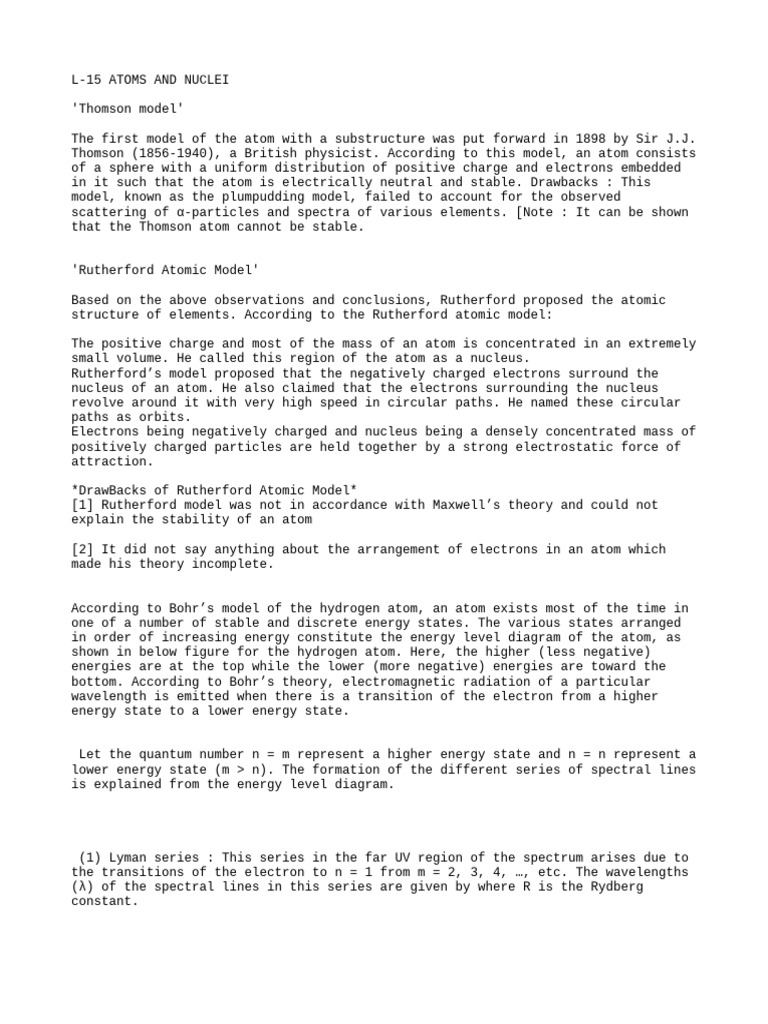 Physics Notes | PDF | P–N Junction | Atoms