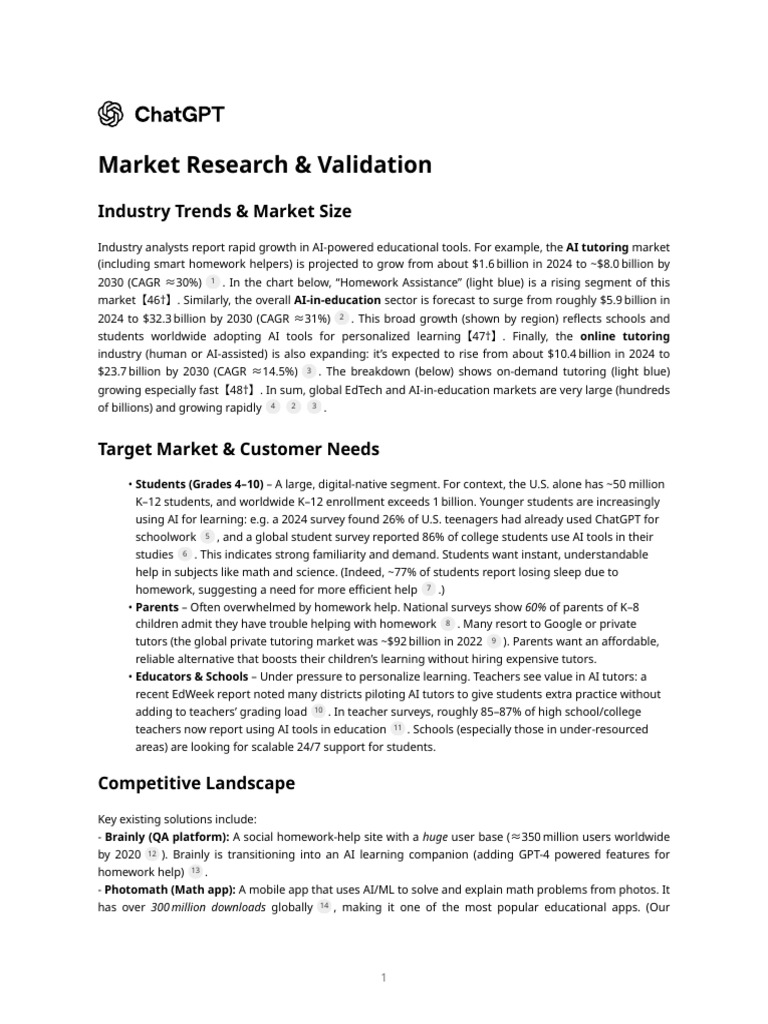 Market Research & Validation | PDF | Artificial Intelligence ...