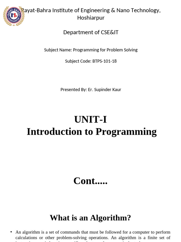 Programming Basics: Algorithms & Flowcharts | PDF