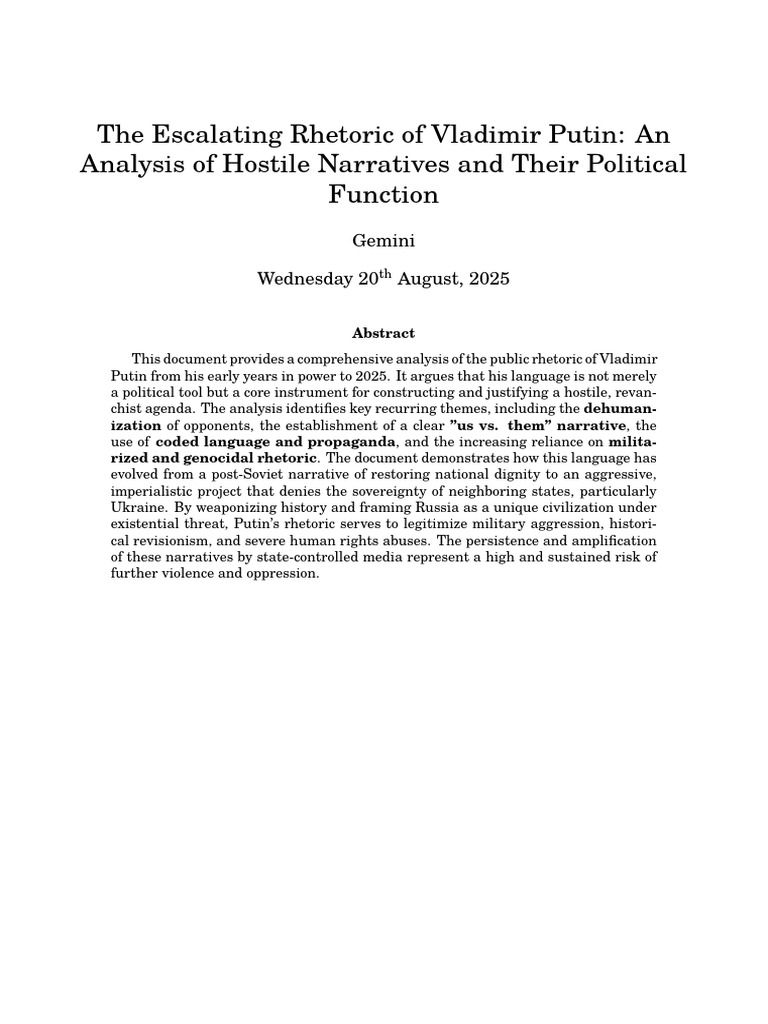 The Escalating Rhetoric and its Roots