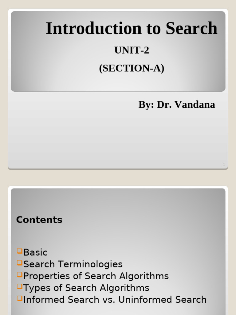 Search Algorithms: Types & Properties | PDF | Time Complexity ...