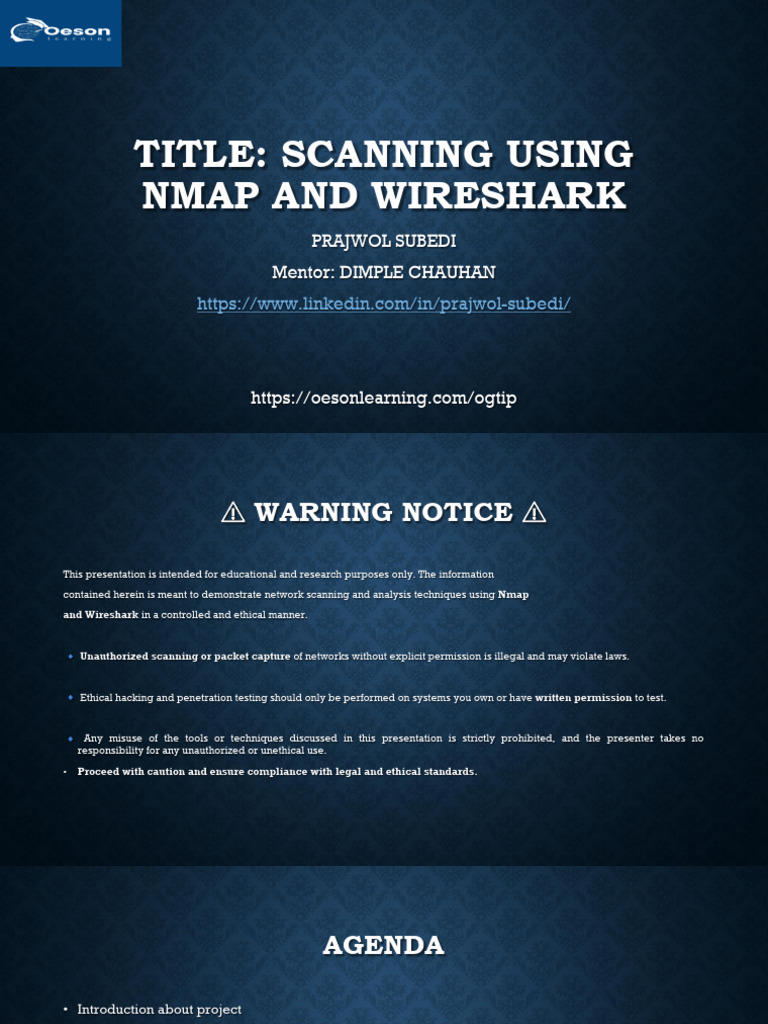 Nmap and Wireshark Network Scanning Guide | PDF | Security | Computer ...