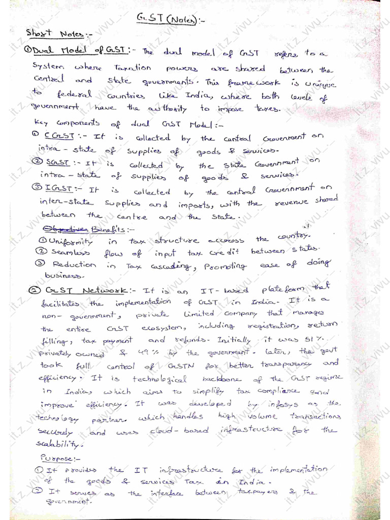 GST Notes | PDF