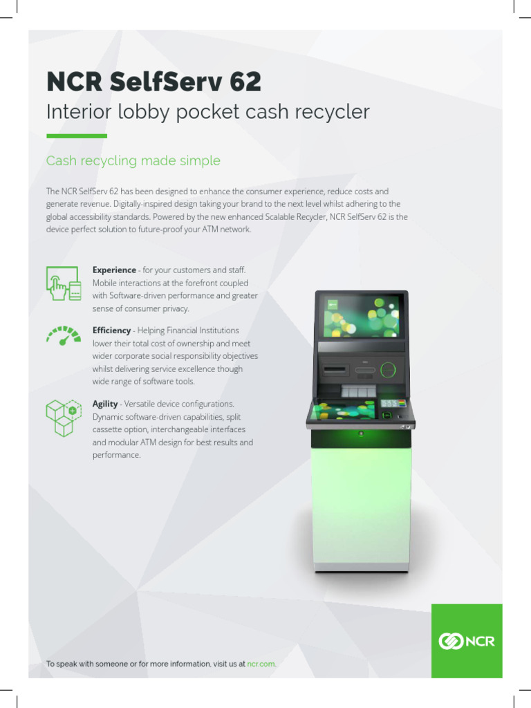 NCR SelfServ 62 ATM Overview | PDF | Computer Engineering | Computing