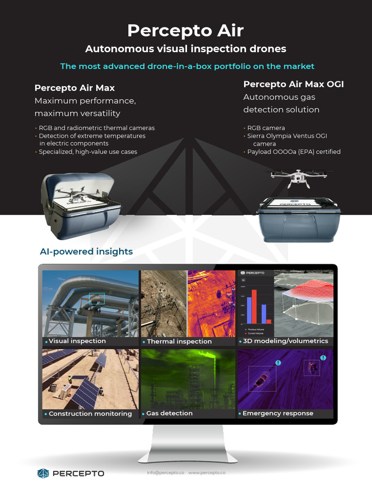 Percepto Air Max Drone Specifications | PDF | Unmanned Aerial Vehicle