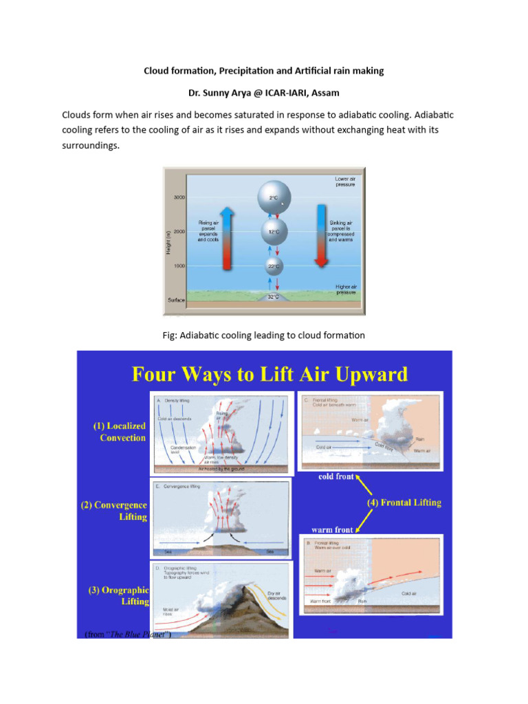 Cloud Formation and Artificial Rainmaking | PDF | Precipitation | Cloud