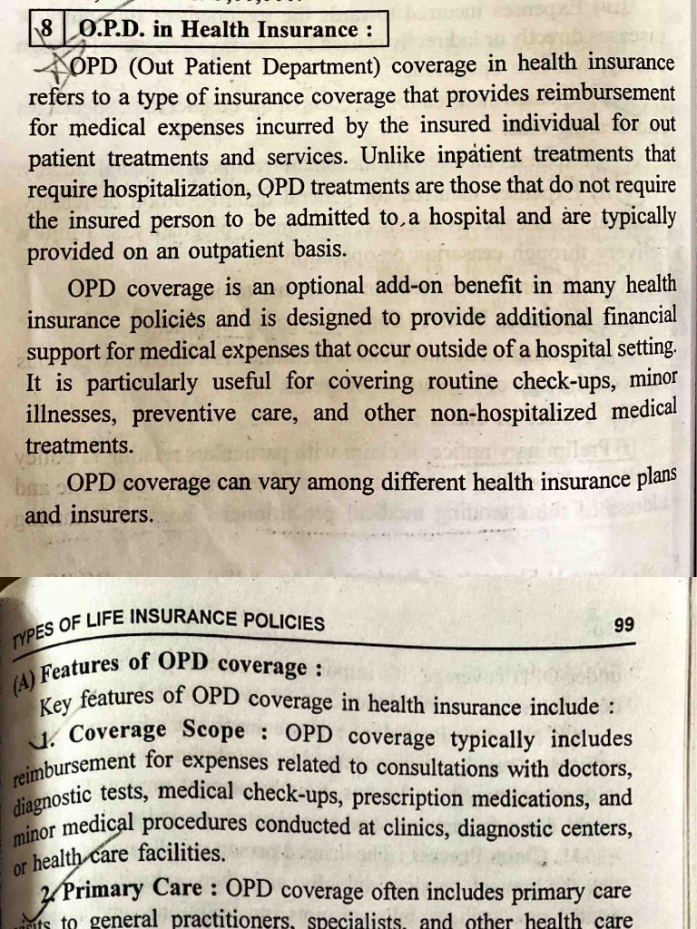 Understanding OPD Coverage in Insurance | PDF | Preventive Healthcare ...