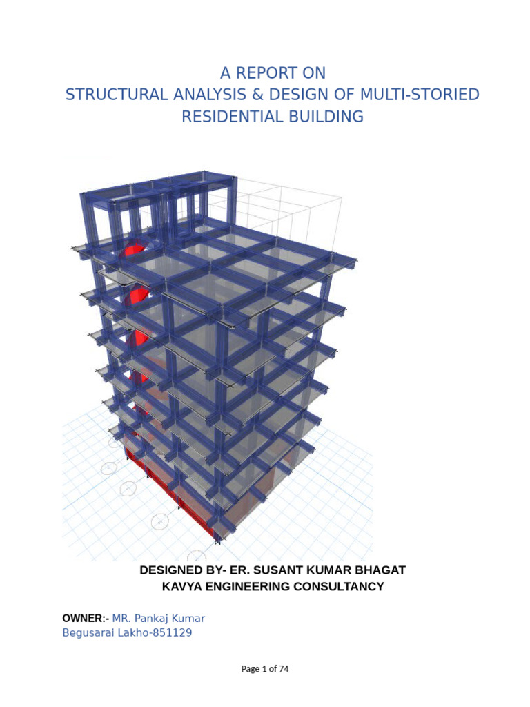 Structural Design Report for Multi-Storey Building | PDF | Structural ...