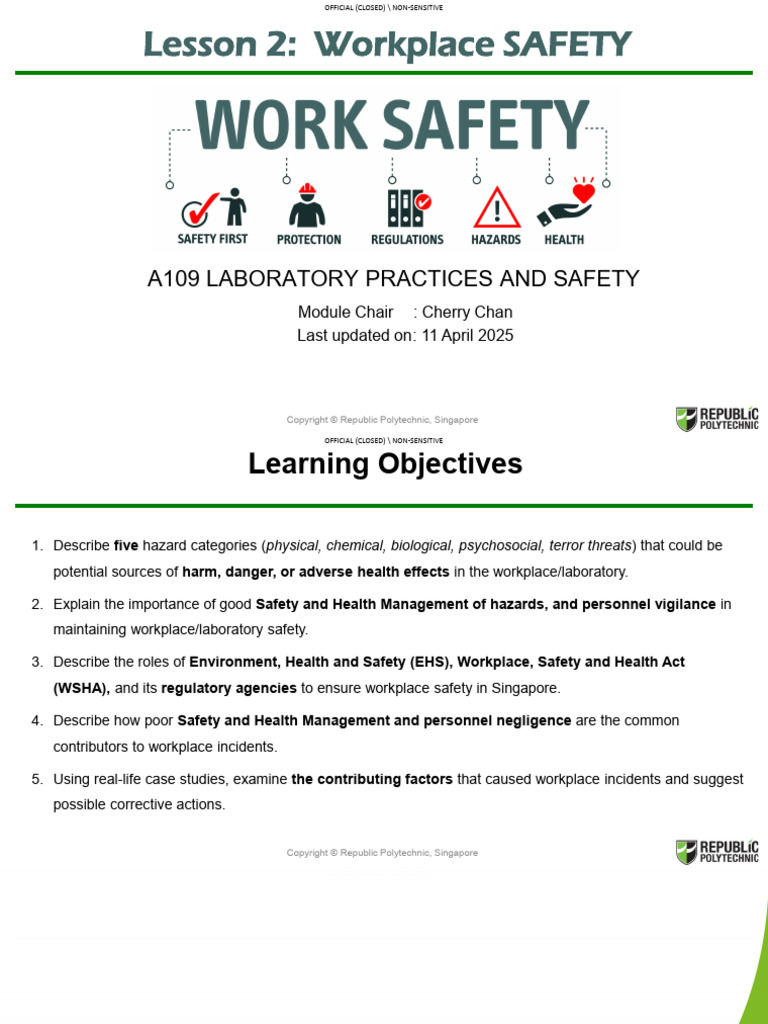 Identifying WSH Hazards and Controls | PDF | Occupational Safety And ...