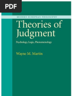 (Wayne Martin Theories of Judgment Psychology