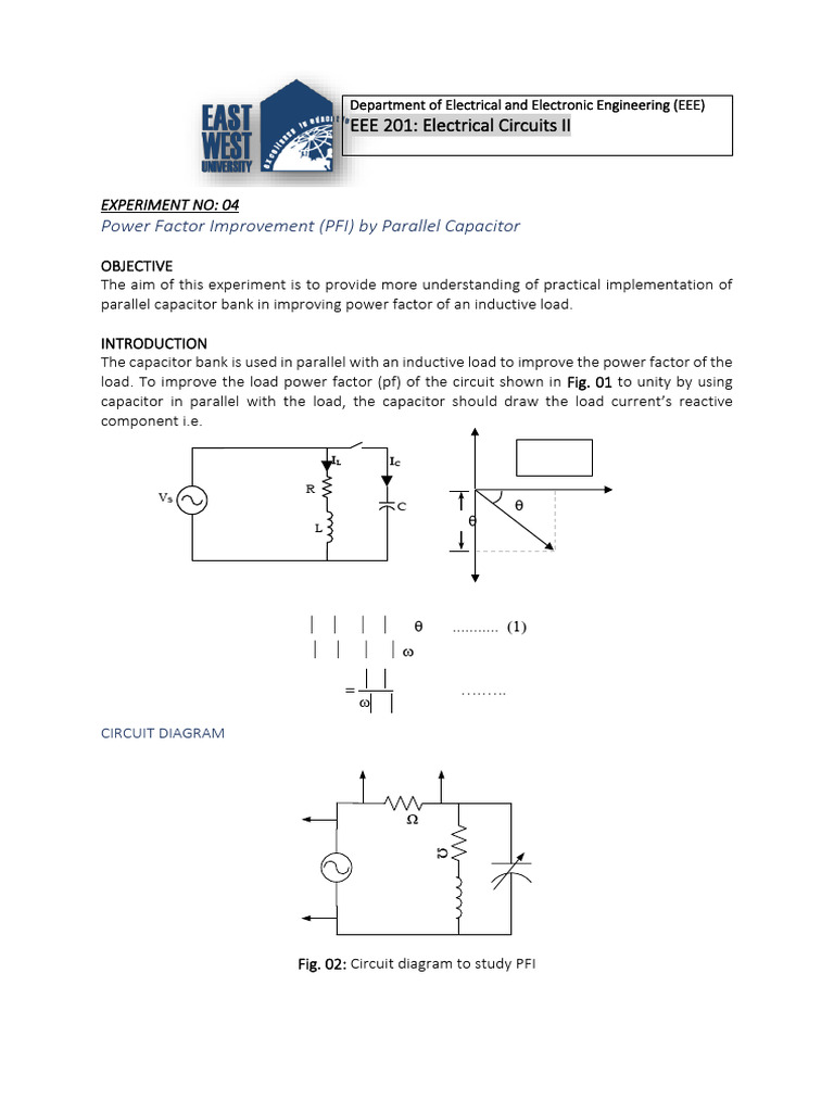 Power Factor Improvement with Capacitors | PDF | Capacitor | Series And ...