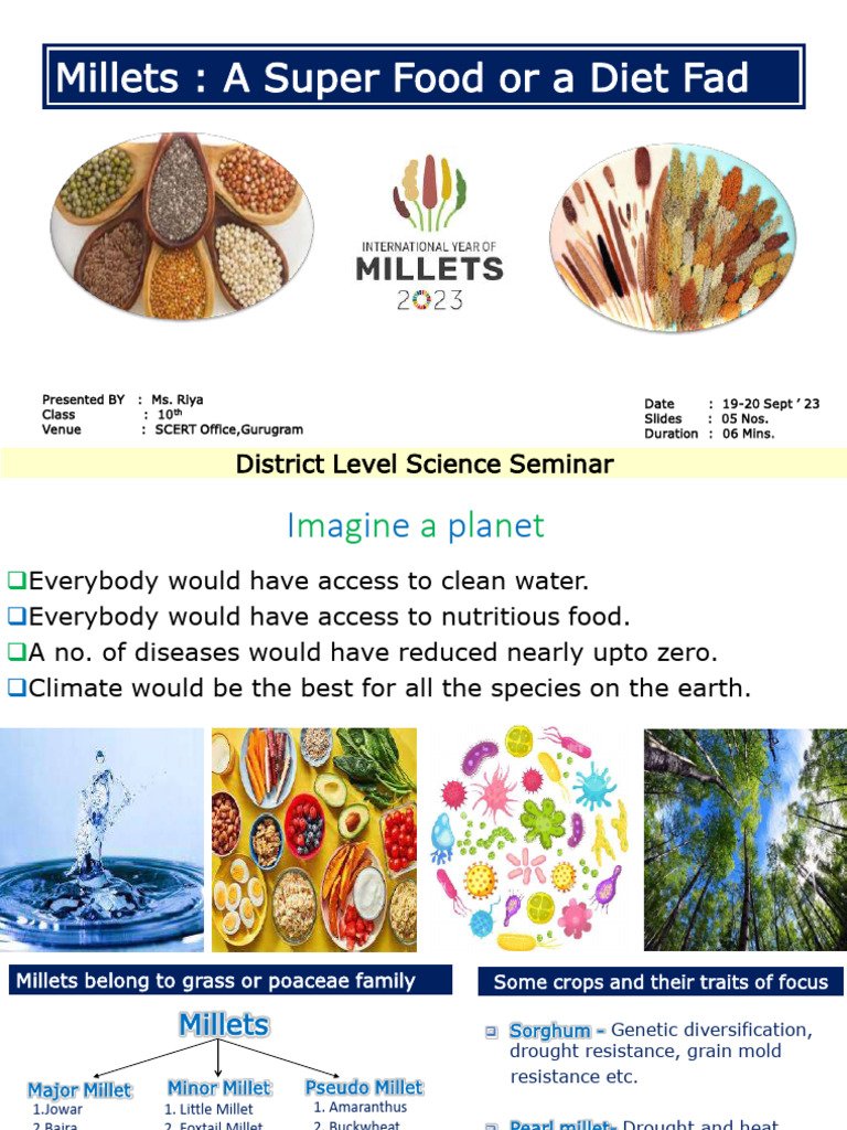 Millets - A Super Food or A Diet Fad - 20 | PDF | Nutrition | Diet ...