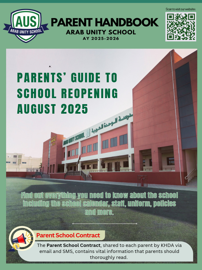 Arab Unity School Parent Handbook 2025-26 | PDF | Curriculum | Social Media